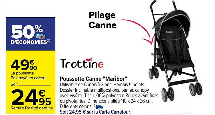 poussette canne "maribor" trottine