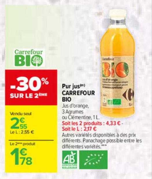 Pur Jus Carrefour Bio