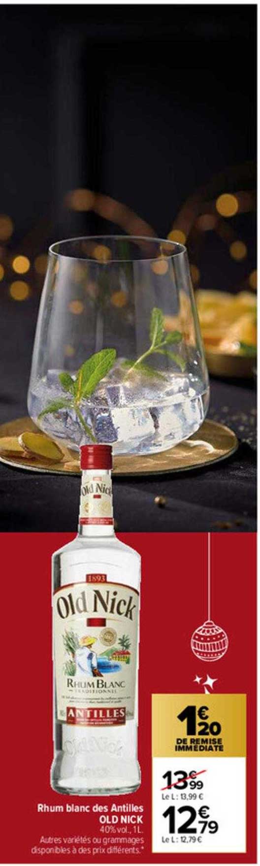 rhum blanc des antilles ol nick