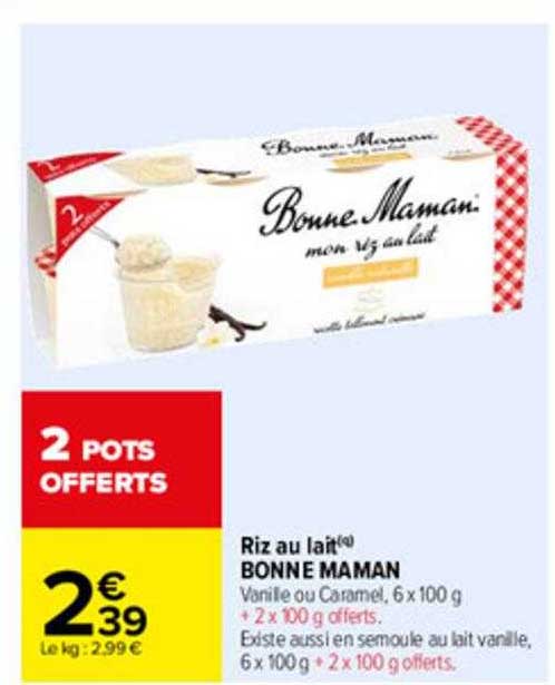 riz au lait bonne maman