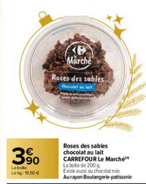 Roses Des Sables Chocolat Au Lait Carrefour Le Marché