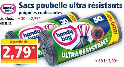 sacs poubelle ultra résistants handy bag