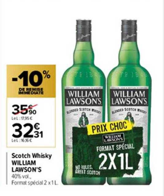 scotch whisky william lawson's -10% de remise immédiate