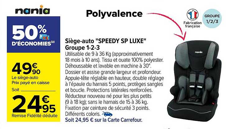 siège-auto "speedy sp luxe" nania