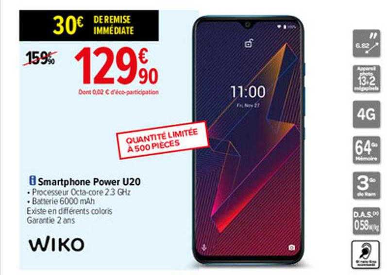 Smartphone Power U20 Wiko