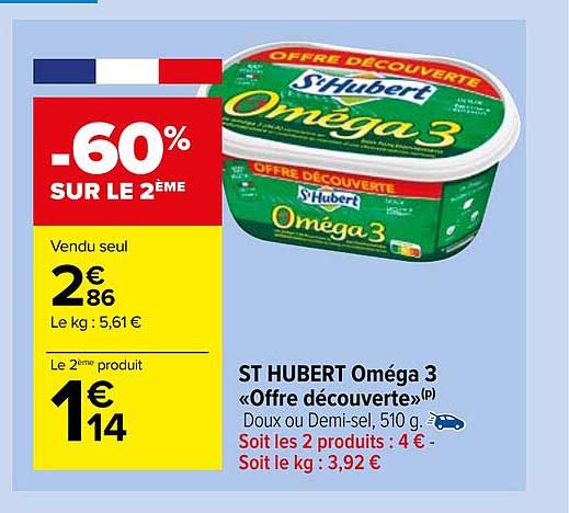 st hubert oméga 3 offre découverte -60% sur le 2ème