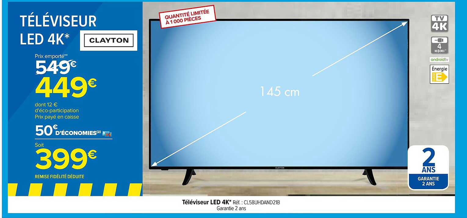 Téléviseur Led 4k Clayton
