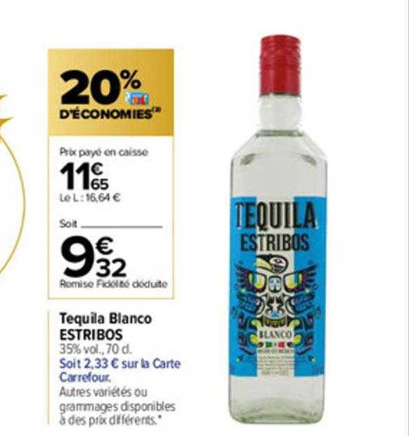 tequila blanco estribos