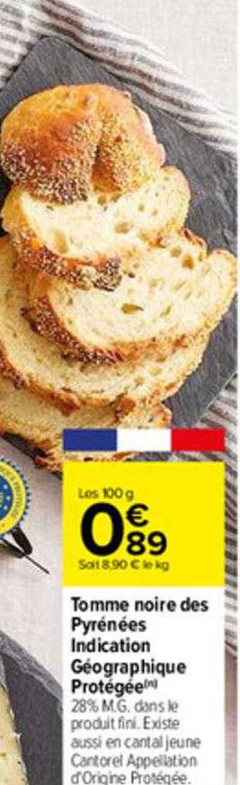 tomme noire des pyrénées indication géographique protégée