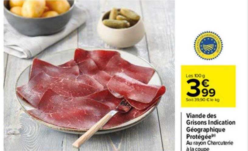 viande des grisons indication géographique protégée