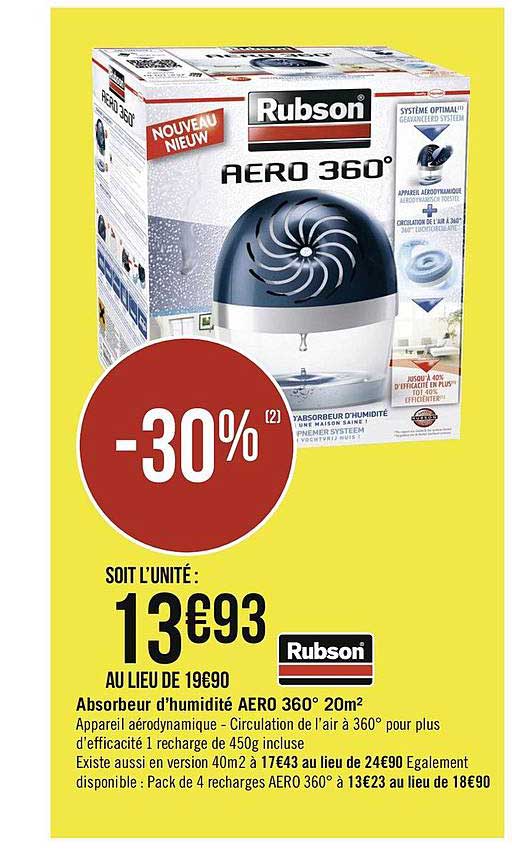 Absorbeur D'humidité Aero 360° 20 M2 Rubson