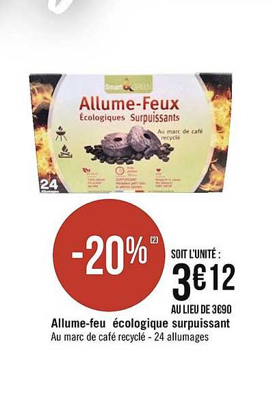 allume feu écologique surpuissant