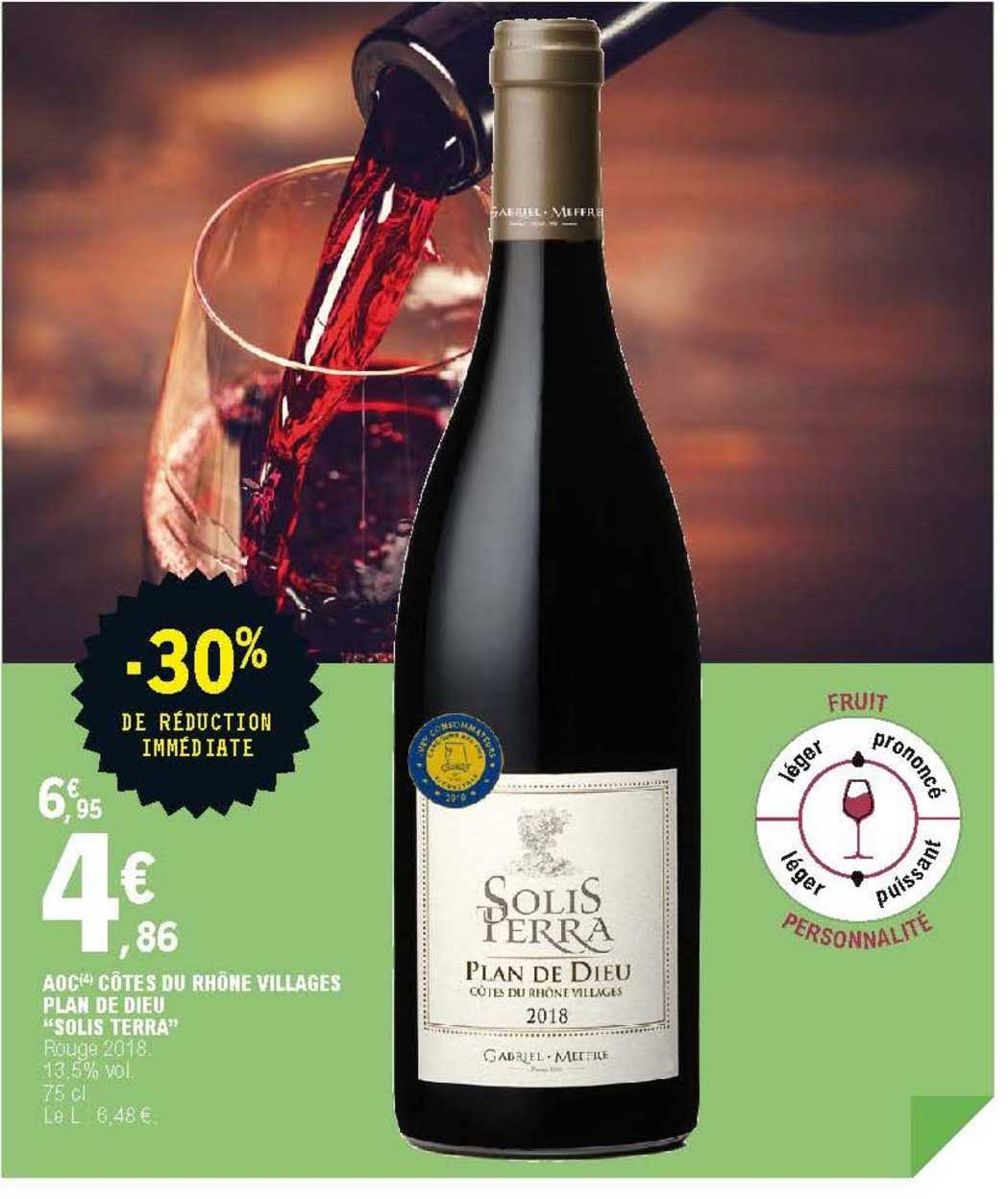 aoc côtes du rhône villages plan de dieu "solis terra"