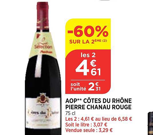 aop côtes du rhône pierre chanau rouge