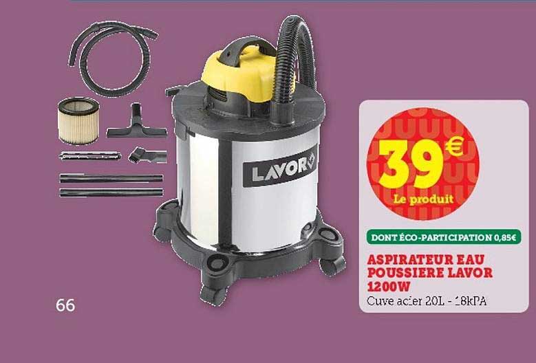aspirateur eau poussière lavor 1200w