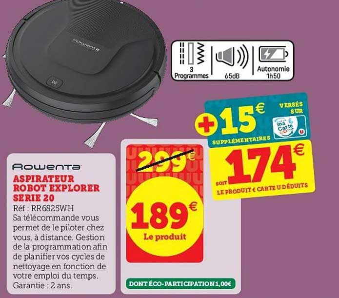 aspirateur robot explorer série 20 rowenta