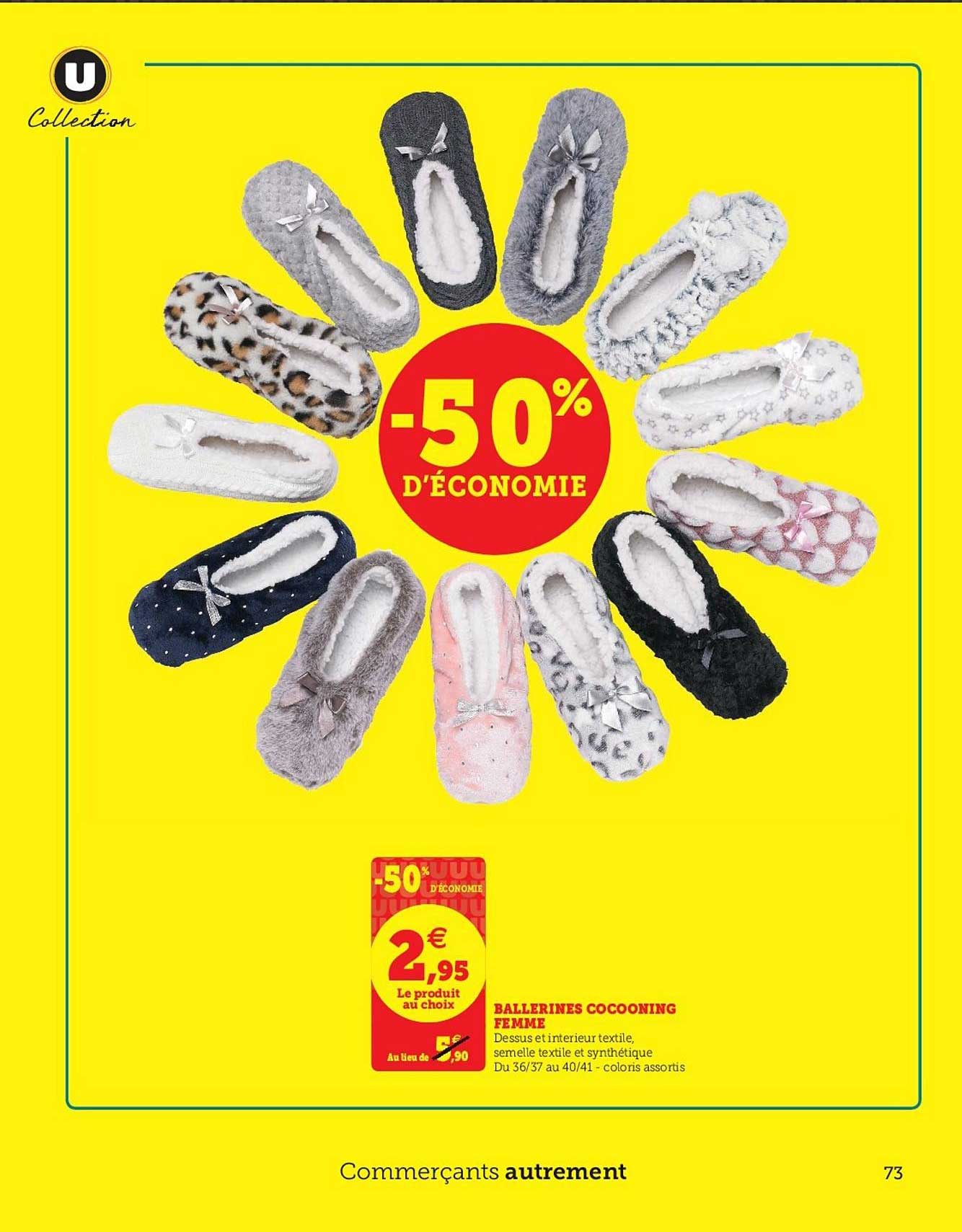 ballerines cocooning femme