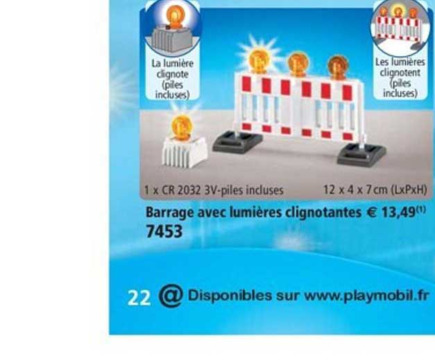 barrage avec lumières clignotantes