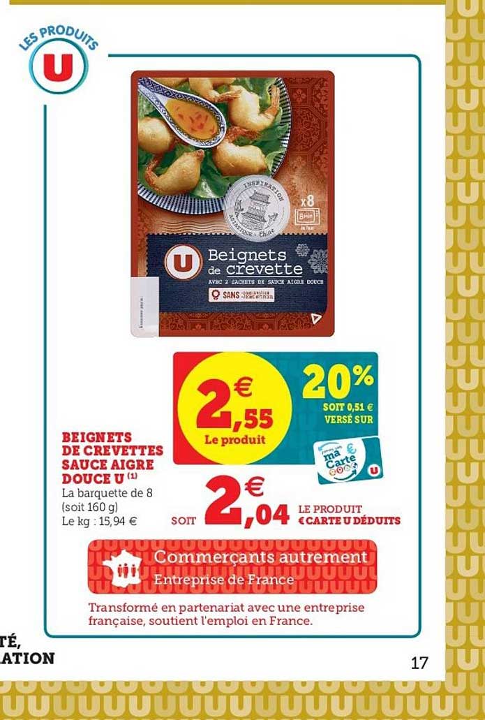 beignets de crevettes sauce aigre douce u