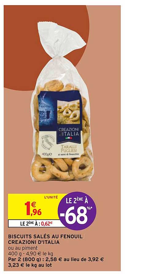 biscuits salés au fenouil creazioni d'italia