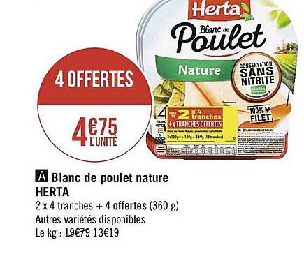 Blanc De Poulet Nature Herta