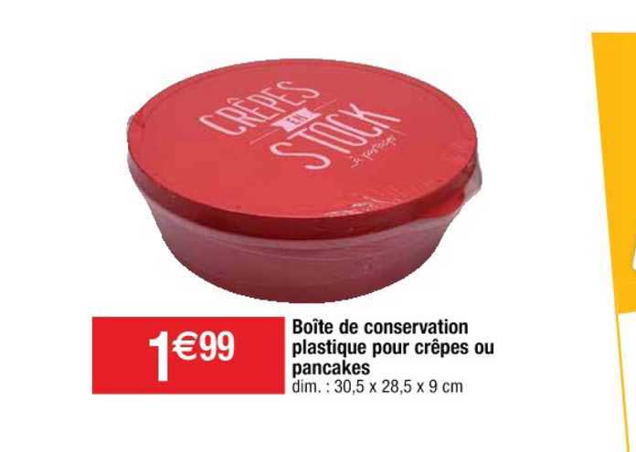 Boîte De Conservation Plastique Pour Crêpes Ou Pancakes