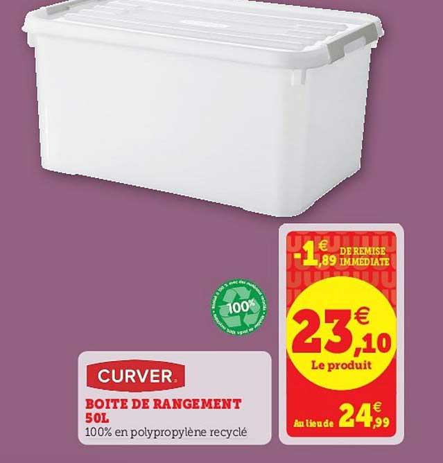Boîte De Rangement 50l Curver
