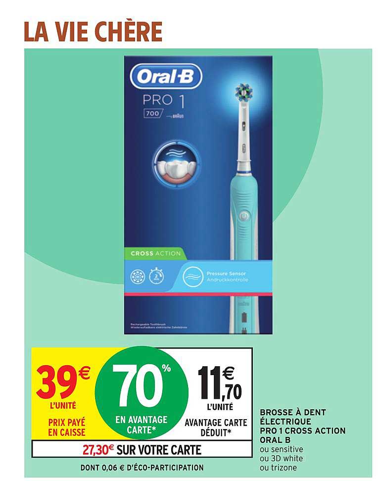 brosse à dent électrique pro 1 cross action oral b