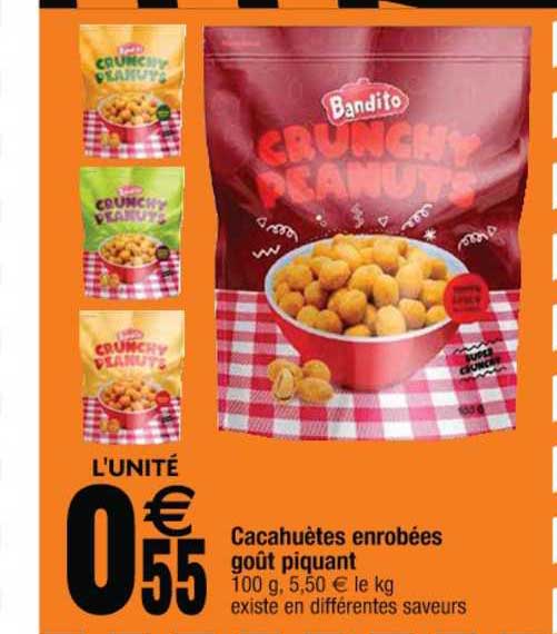 cacahuètes enrobées goût piquant