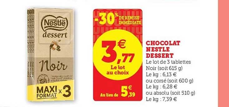 Chocolat Nestlé Dessert