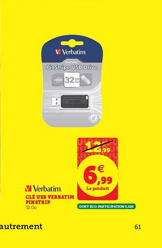 Clé Usb Berbatim Pin Strip
