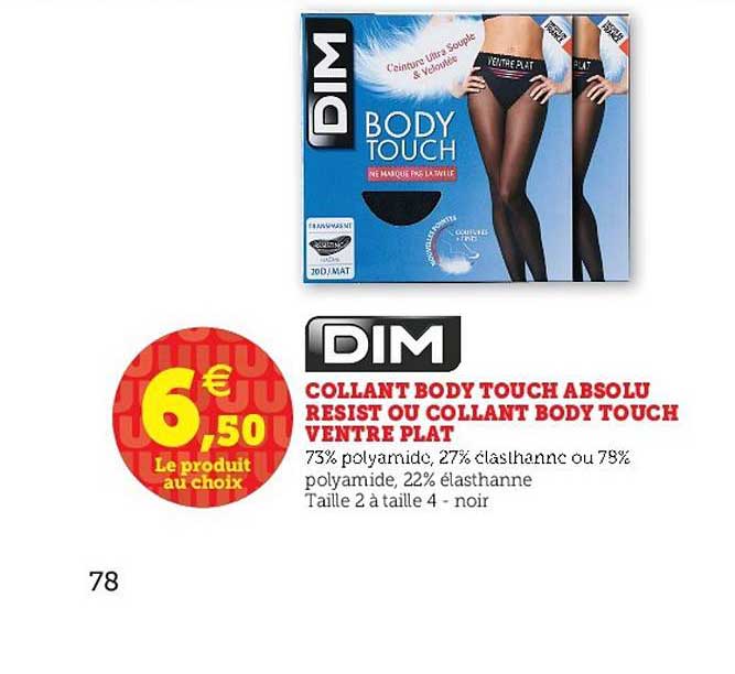 Collant Body Touch Absolu Resist Ou Collant Body Touch Ventre Plat