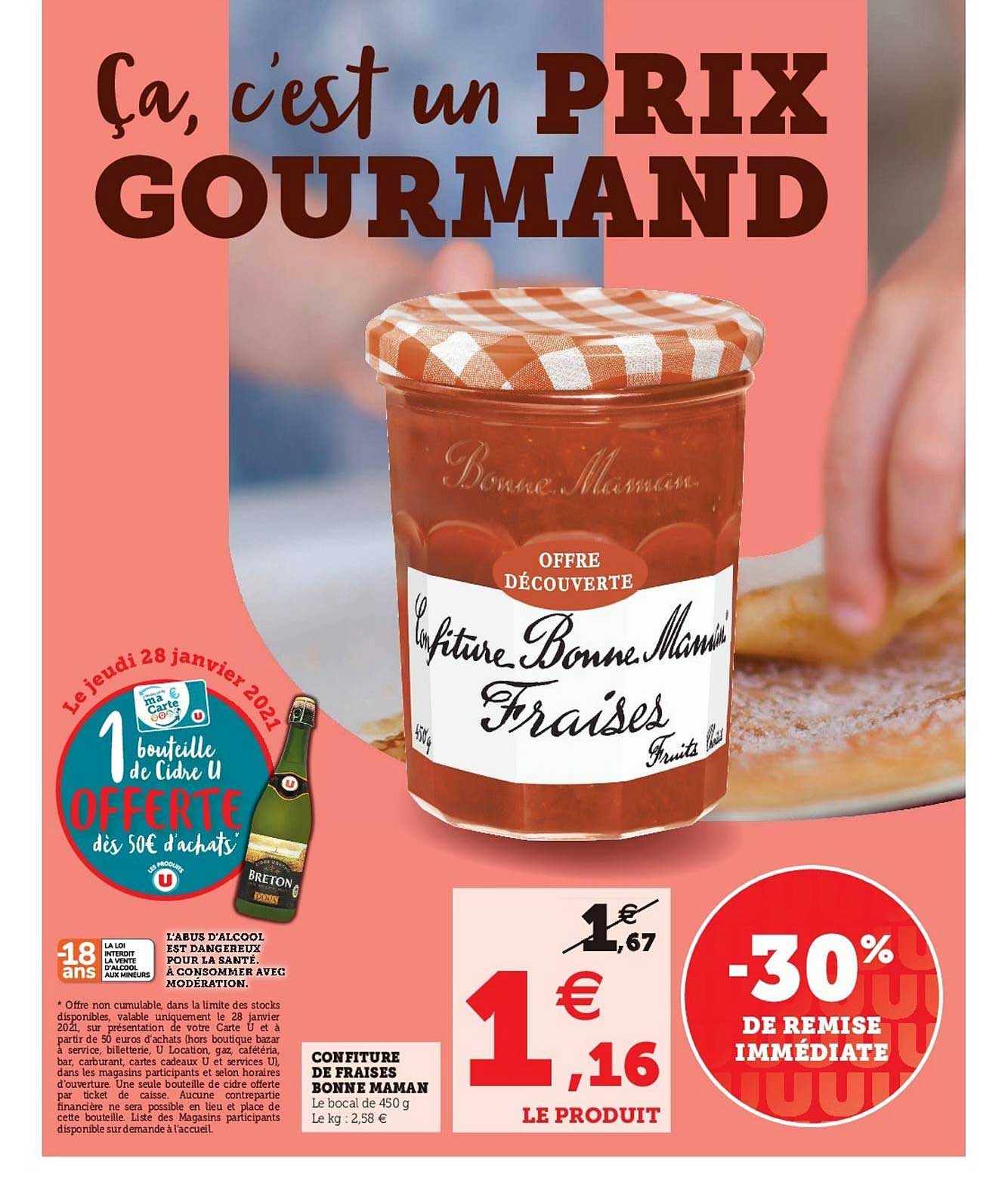 confiture de fraises bonne maman