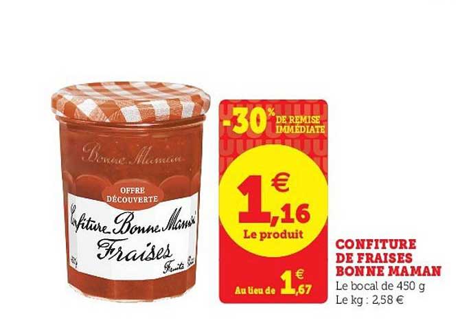 confiture de fraises bonne maman