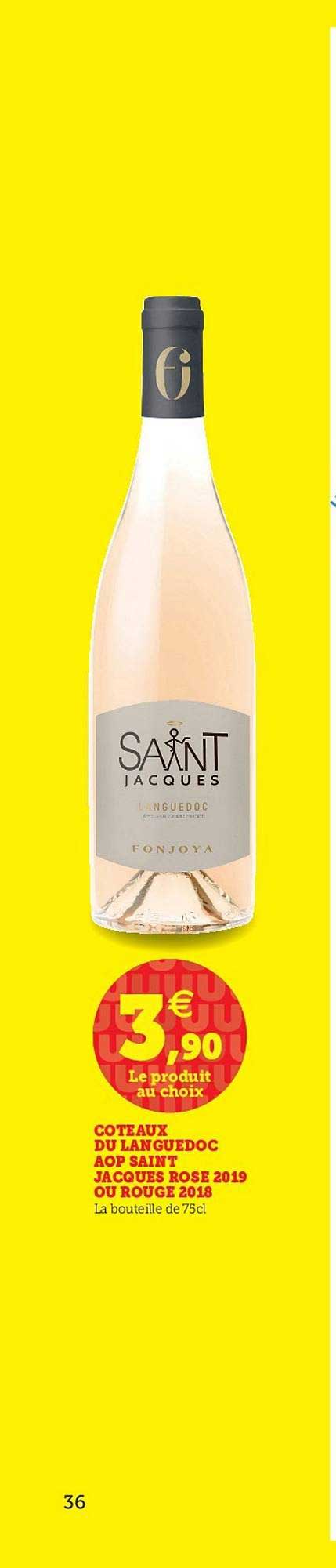 coteaux du languedoc aop saint jacques rose 2019 ou rouge 2018