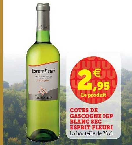 côtes de gascogne igp blanc sec esprit fleury