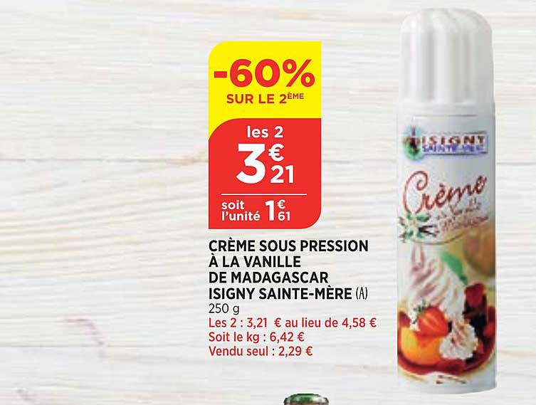crème sous pression à la vanille de madagascar isigny sainte-mère