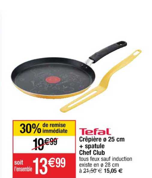Crêpière + Spatule Chef Club Tefal
