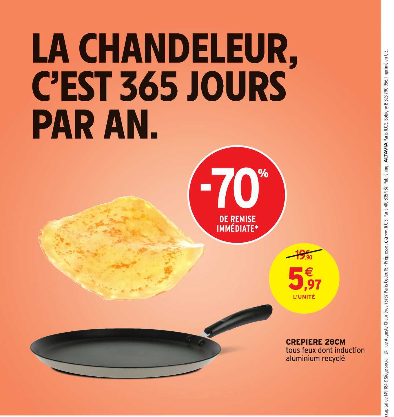 crepiere 28cm -70% de remise immédiate