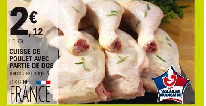 cuisse de poulet avec partie de dos