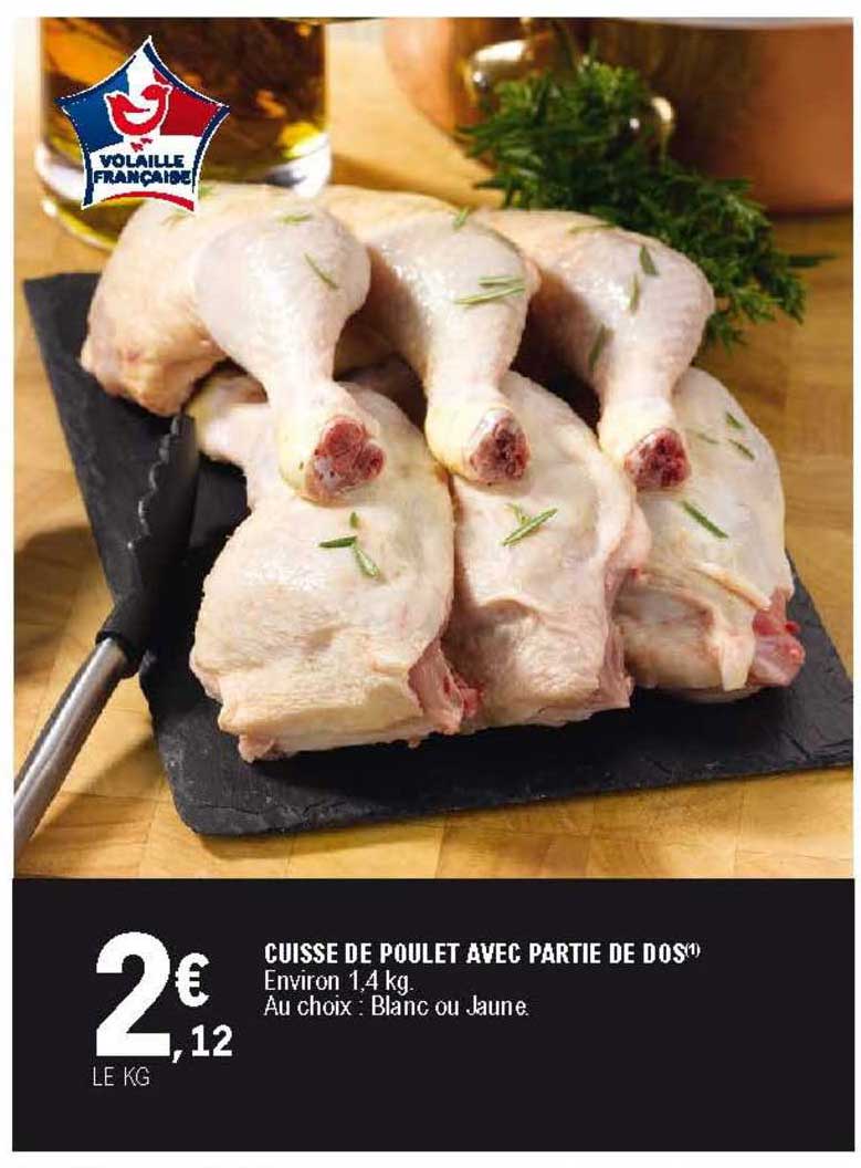 cuisse de poulet avec partie de dos