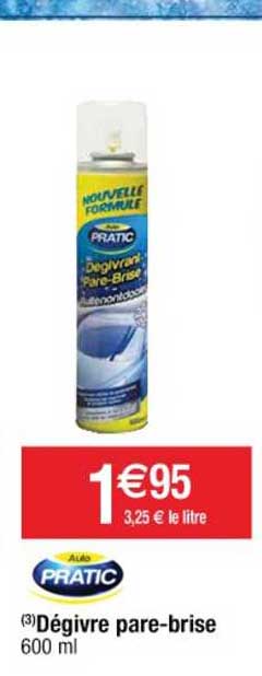 dégivre pare-brise pratic