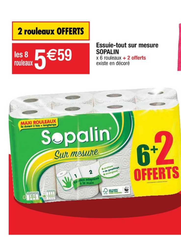 essuie-tout sur mesure sopalin