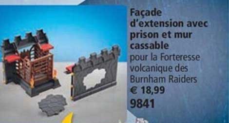 façade d'extension prison et mur cassable