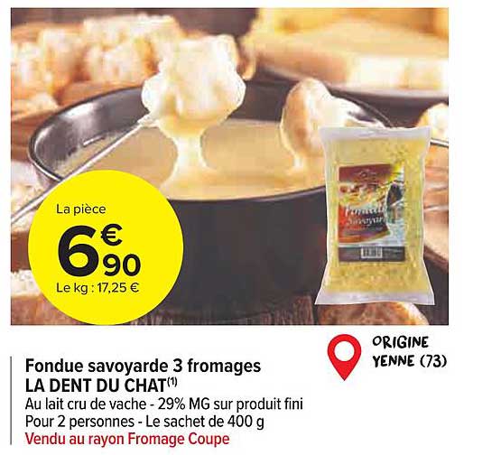 fondue savoyarde 3 fromages la dent du chat