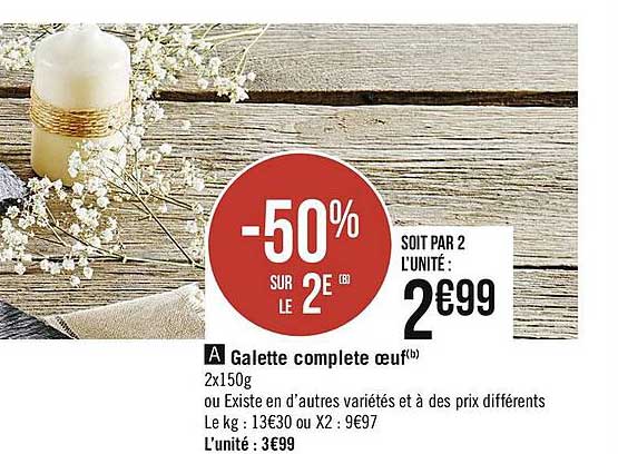 Galette Complète œuf -50% Sur Le 2è