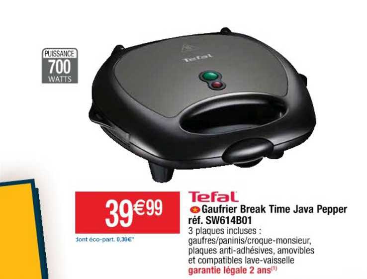 gaufrier break time java pepper tefal
