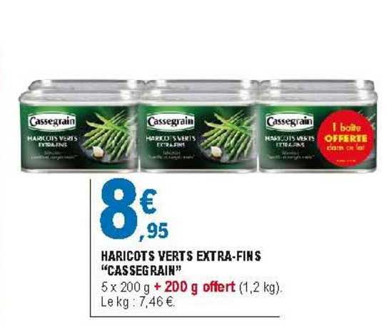 haricots verts extra-fins "cassegrain"
