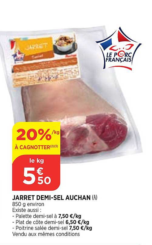 jarret demi-sel auchan