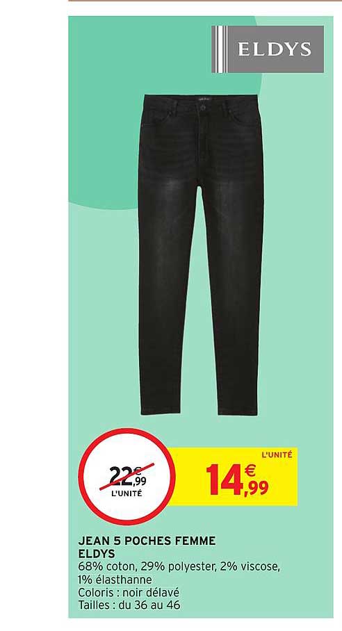 Jean 5 Poches Femme Eldys